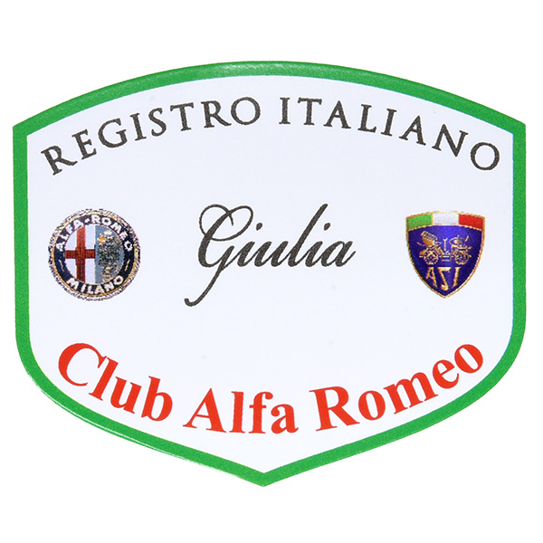 REGISTRO Italiano GIULIA Club Alfa Romeo Sticker(Large)