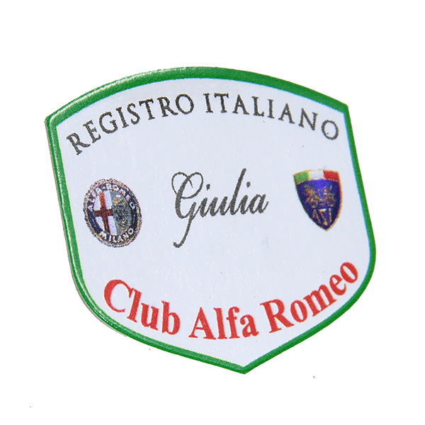 REGISTRO Italiano GIULIA Club Alfa Romeo Sticker(Small)