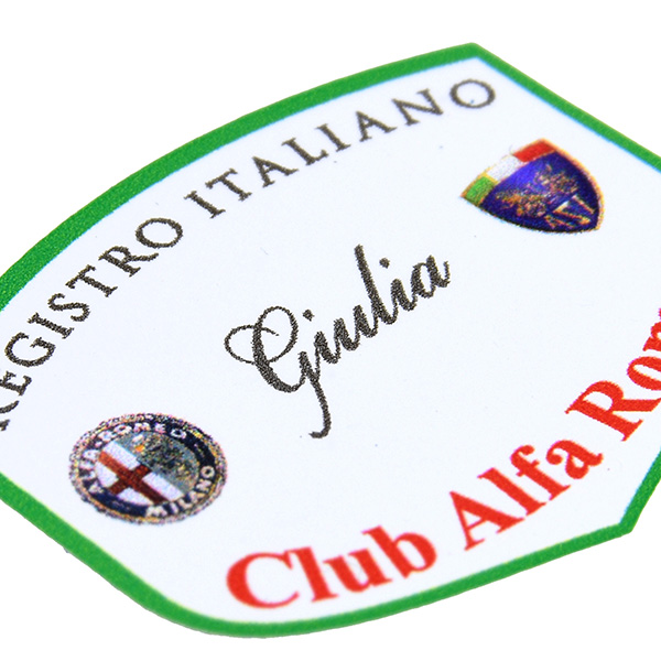 REGISTRO Italiano GIULIA Club Alfa Romeo Sticker(Small)