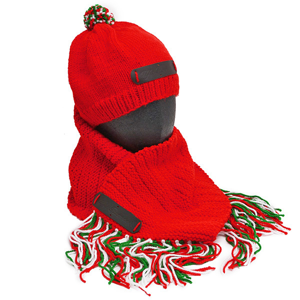 Alfa Romeo Knitted Hat& Muffler(Red)