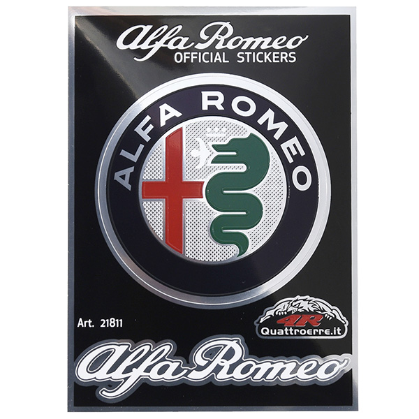 Alfa Romeo純正NEWエンブレム&ロゴステッカーセット(カラー)