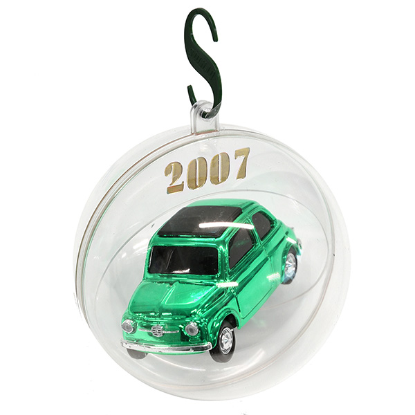 1/43 FIAT 500ミニチュアモデル Natale 2007エディション(メタルグリーン)
