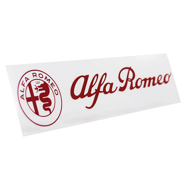 Alfa Romeo Logo & New Emblem Sticker(Red/Die Cut/260mm)