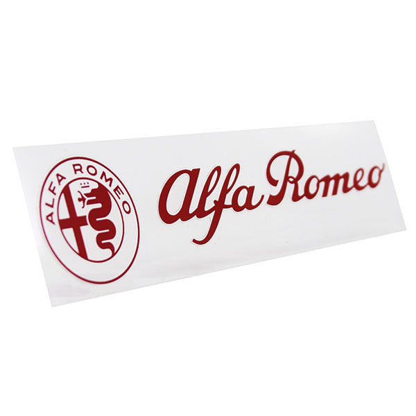 Alfa Romeo Logo & New Emblem Sticker(Red/Die Cut/172mm)