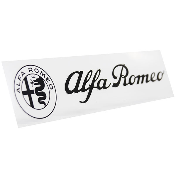 Alfa Romeo Logo & New Emblem Sticker(Black/Die Cut/172mm)