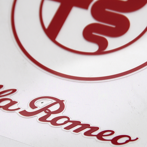 Alfa Romeo New Emblem & New Logo Stickers Set(Red)