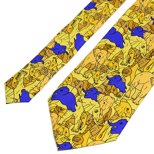 LANCIA Neck Tie-Elefantino Blu-