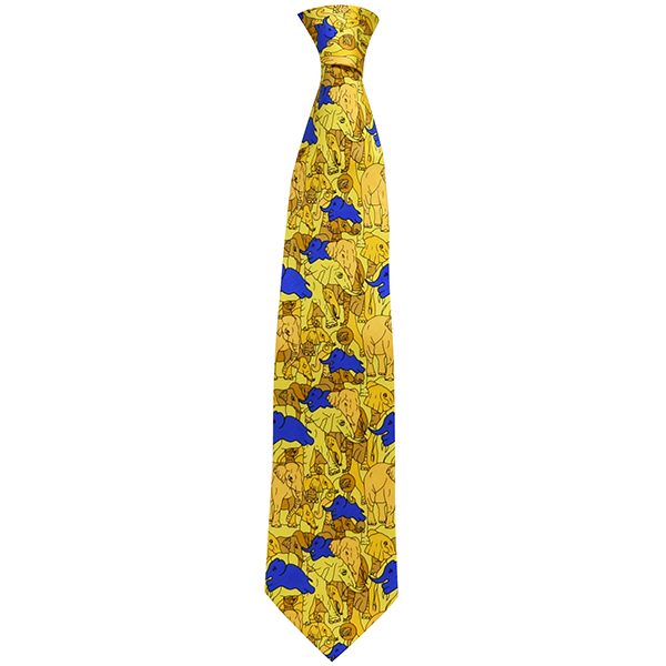 LANCIA Neck Tie-Elefantino Blu-