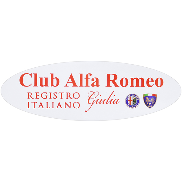 REGISTRO Alfa Romeo Giulia Oval Shaped Sticker(Large)