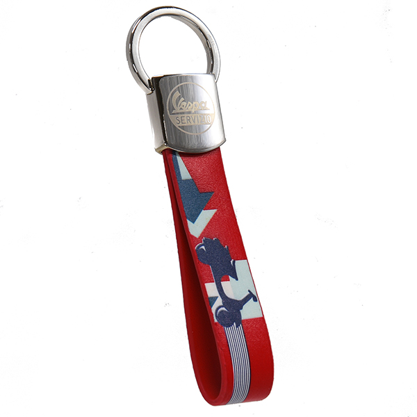 Vespa Official Strap Shaped Keyring(Red)