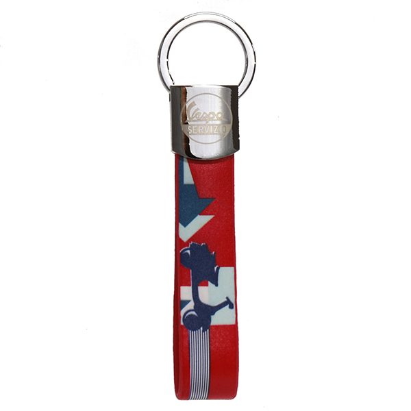 Vespa Official Strap Shaped Keyring(Red)