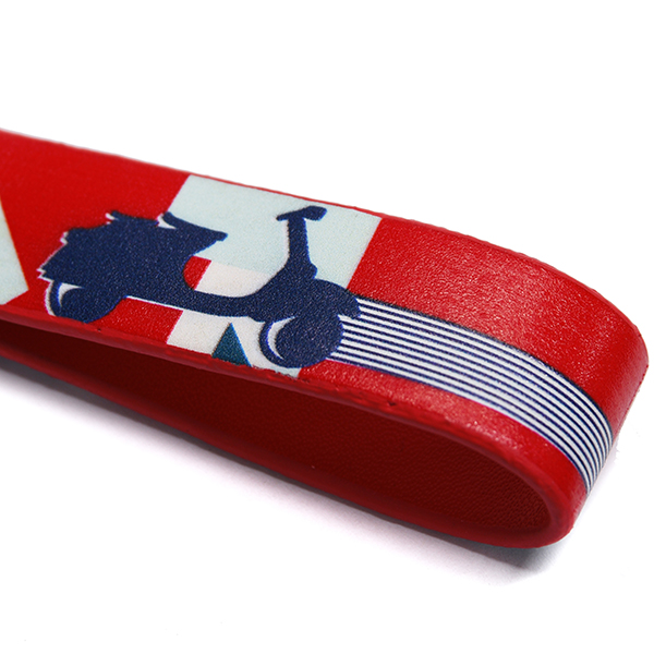 Vespa Official Strap Shaped Keyring(Red)