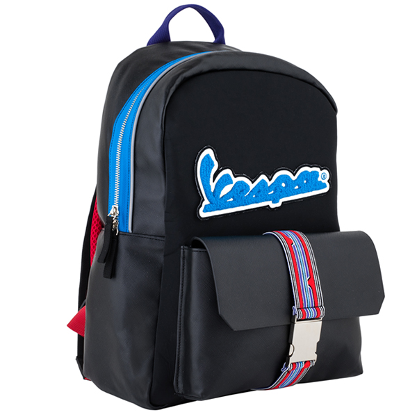 Vespa Official Back Pack-V STRIPES-(Red)