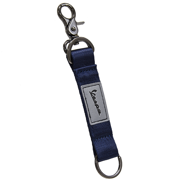 Vespa Official Strap Shaped Keyring-JOURNEY/Navy-