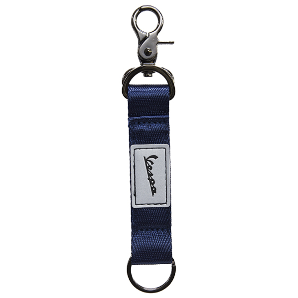 Vespa Official Strap Shaped Keyring-JOURNEY/Navy-