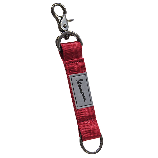 Vespa Official Strap Shaped Keyring-JOURNEY/Red-