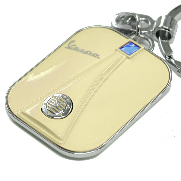 Vespa Official Shield Shaped Keyring(Beige)