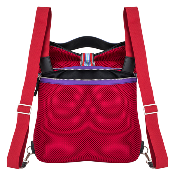 Vespa Official Tote Bag-V STRIPES-(Red)
