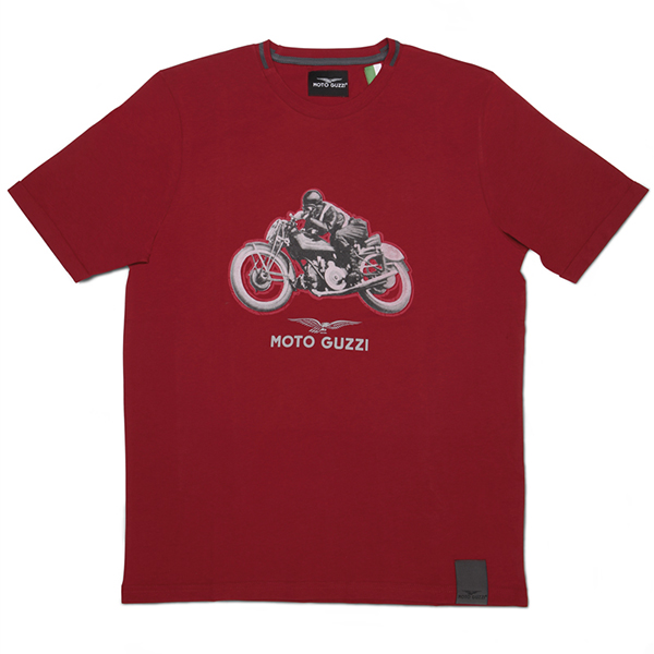 Moto Guzzi Official T-Shirts-CLASSIC-(Red)