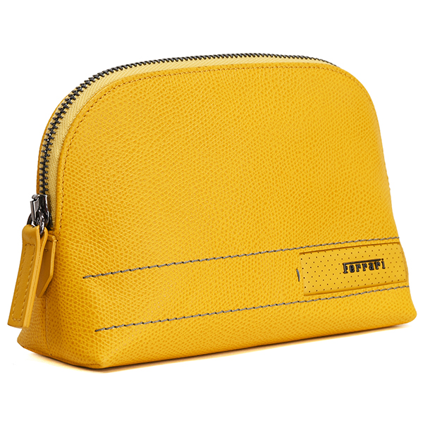 Ferrari GT Leather Beauty Pouch(yellow)