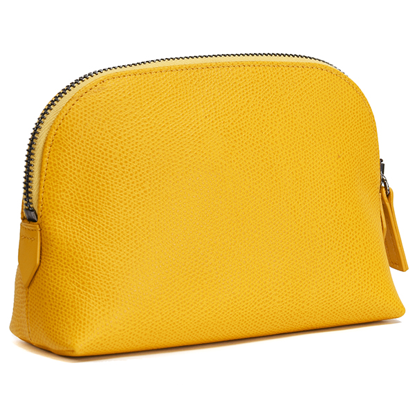 Ferrari Genuine GT Leather Beauty Pouch(yellow)