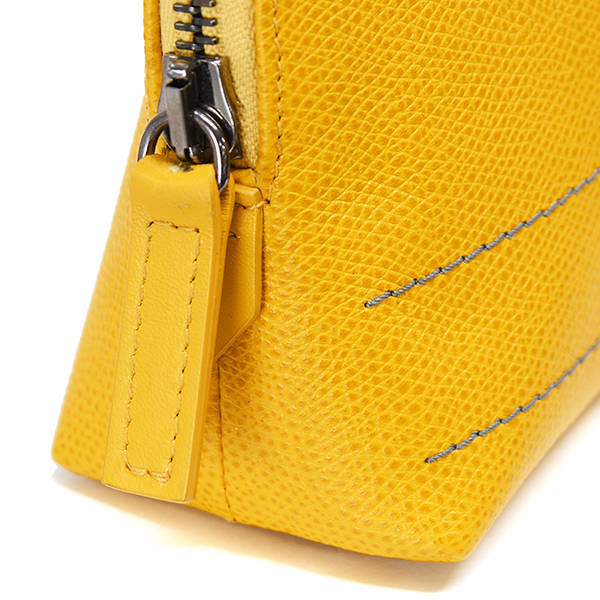 Ferrari Genuine GT Leather Beauty Pouch(yellow)