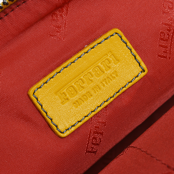 Ferrari Genuine GT Leather Beauty Pouch(yellow)