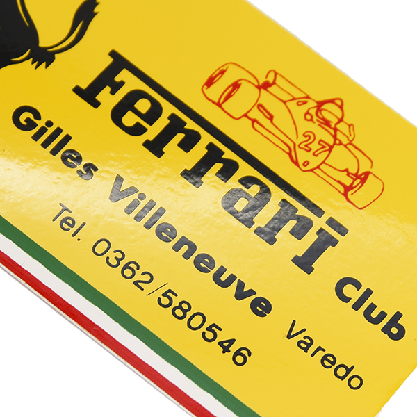 Ferrari Club Gilles Villeneuve Sticker