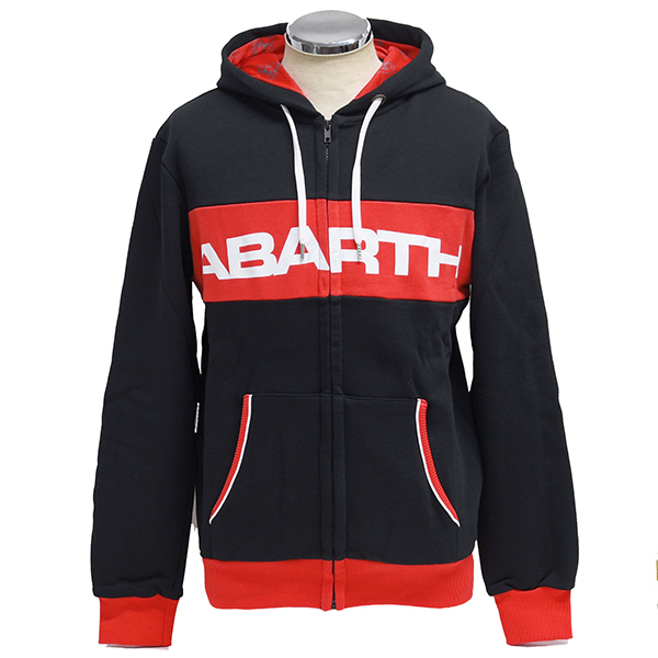 ABARTH Zip-Up Hoodie-Red Stripe-