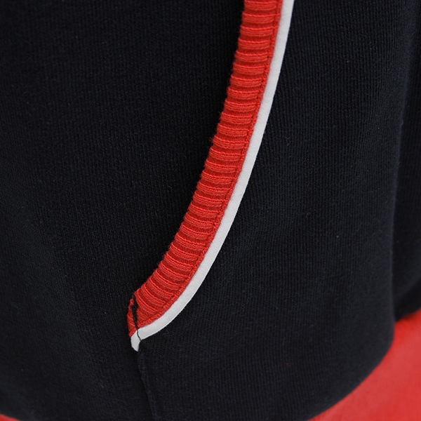 ABARTH Zip-Up Hoodie-Red Stripe-