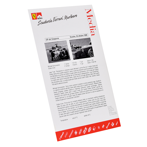 Scuderia Ferrari F1 Press Release-30.10.1999 JAPAN GP