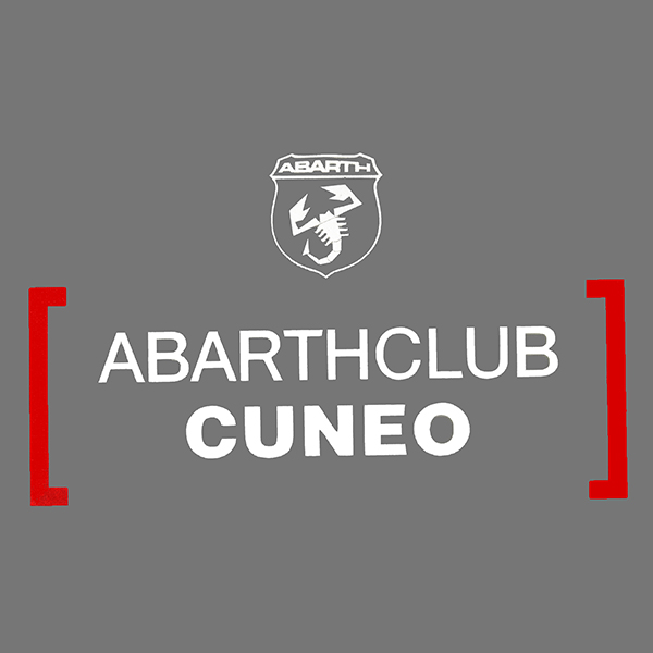 ABARTH CLUB CUNEOステッカー(切り文字タイプ/ホワイト)