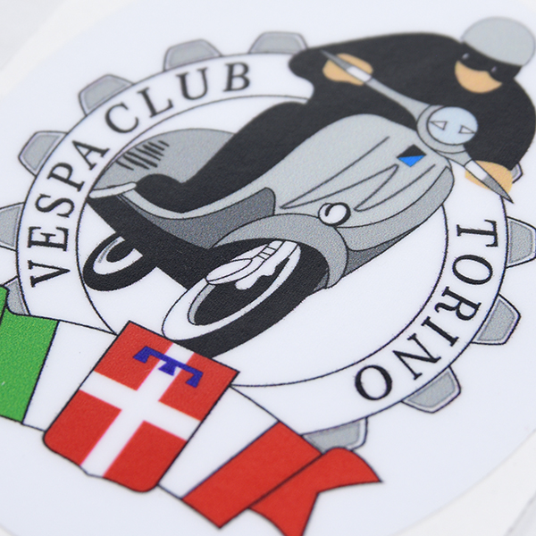 Vespa Club Torino Oval Shaped Sticker