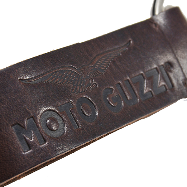 Moto Guzzi Official Leather Strap Keyring