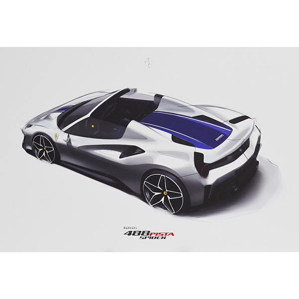 Ferrari 488Pista Spider lithographe for VIP Guest