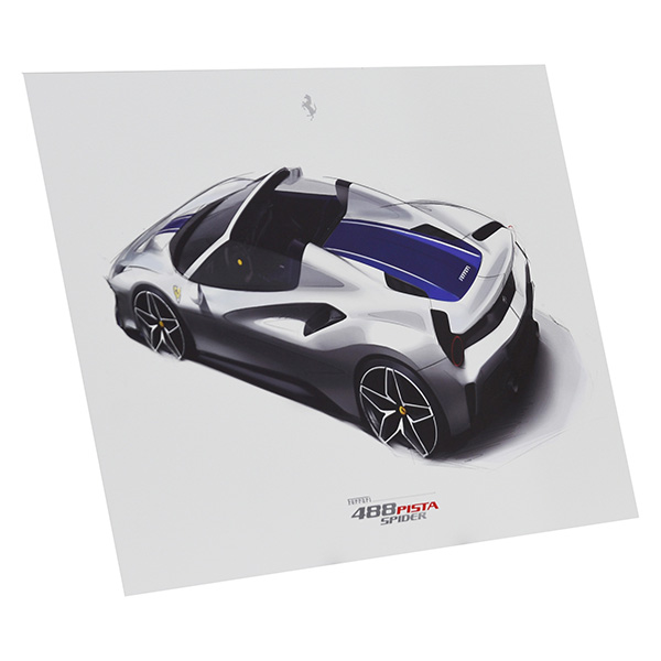 Ferrari 488Pista Spider lithographe for VIP Guest