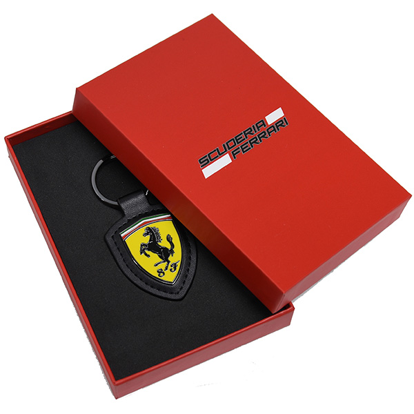 Ferrari SF Emblem Leather Keyring