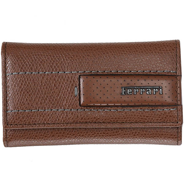 Ferrari Leather Keycase(Brown)