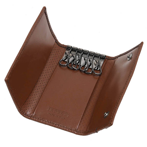 Ferrari Leather Keycase(Brown)