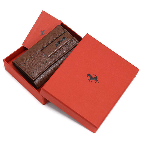 Ferrari Leather Keycase(Brown)
