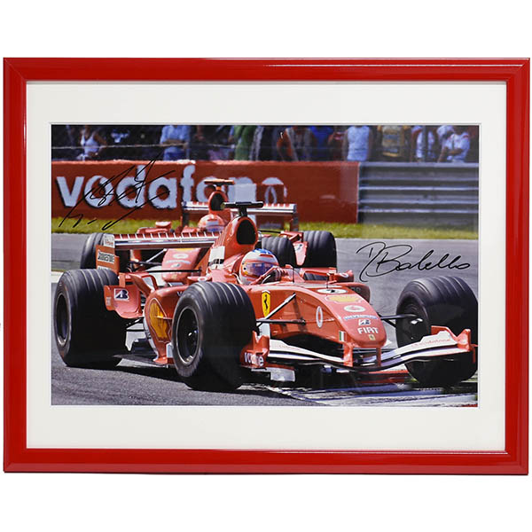 Scuderia Ferrari 2005 Photo Frame with M.Schumacher &R.Barrichello Signature