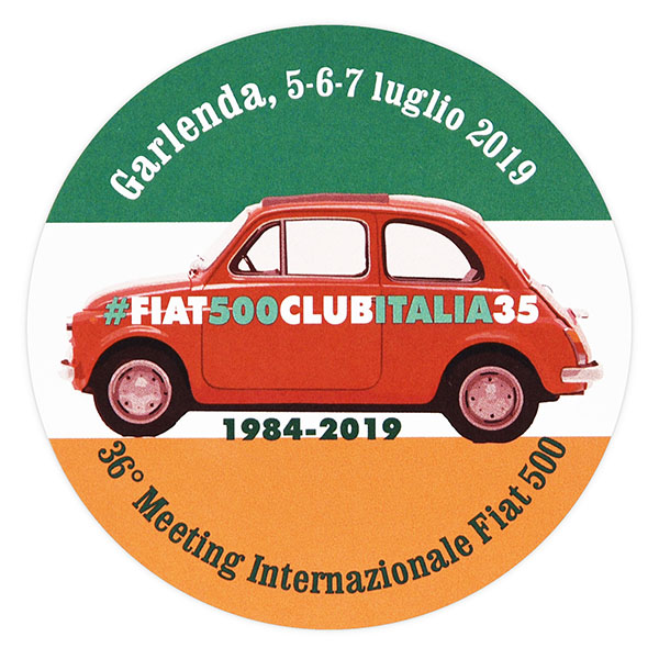 FIAT 500 CLUB ITALIA 2019ミーティングステッカー