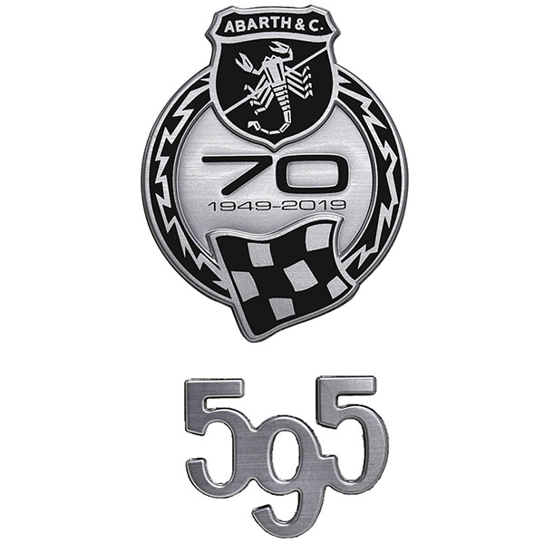 ABARTH 70anni Memorial & 595 Logo Emblem Set