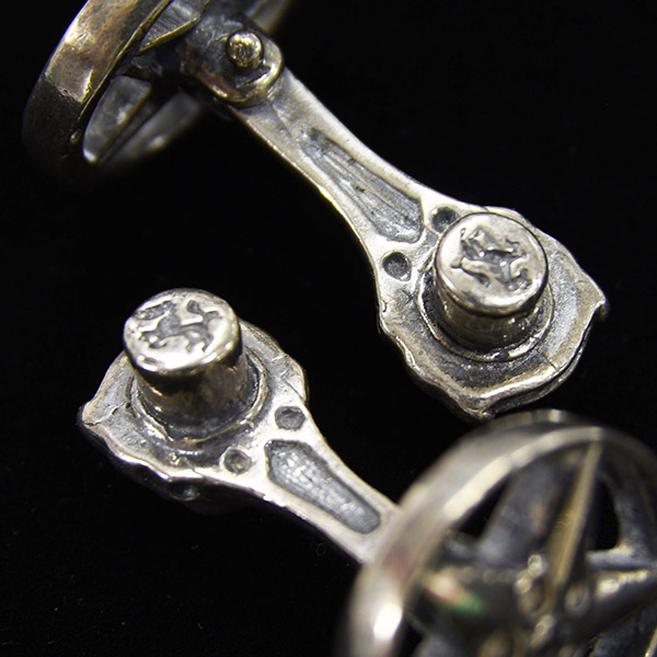 Ferrari Wheel Shaped Silver Cuffs