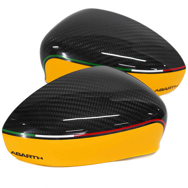 ABARTH 500 Real Carbon Mirror Cover(Yellow)