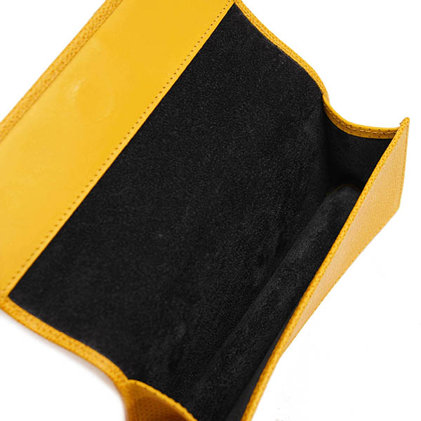 Ferrari Leather Glasses Case(Yellow)