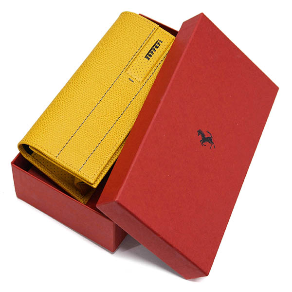 Ferrari Leather Glasses Case(Yellow)