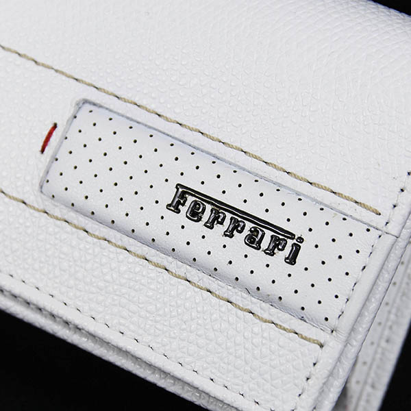 Ferrari Leather Glasses Case(White)