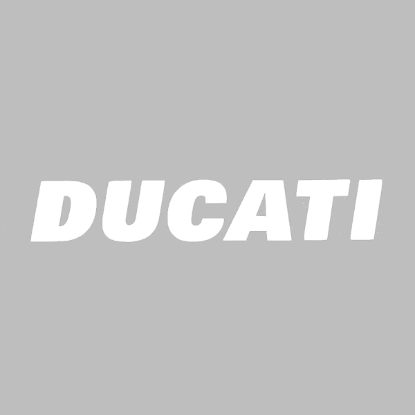 DUCATIロゴステッカー(切り文字タイプ/ホワイト/70mm)