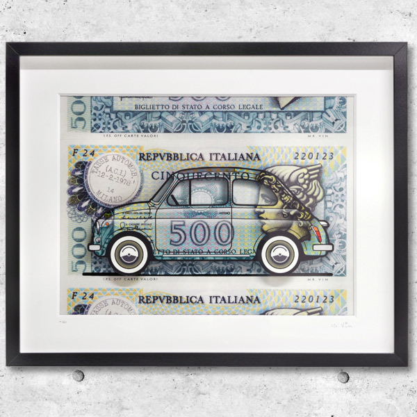 FIAT Nuova 500 Illustration by Mr.Vin -500 LIRE- (Large)